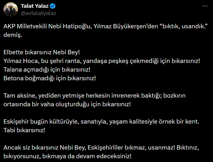 Yalaz’dan Hatipoğlu’na Sert Çıkış (1)