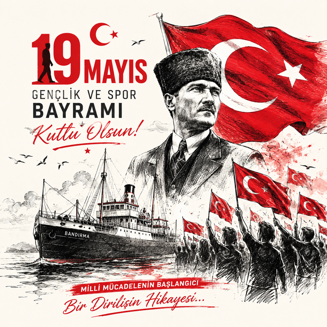 19 Mayıs Gençlik ve Spor Bayramı Çizimleri