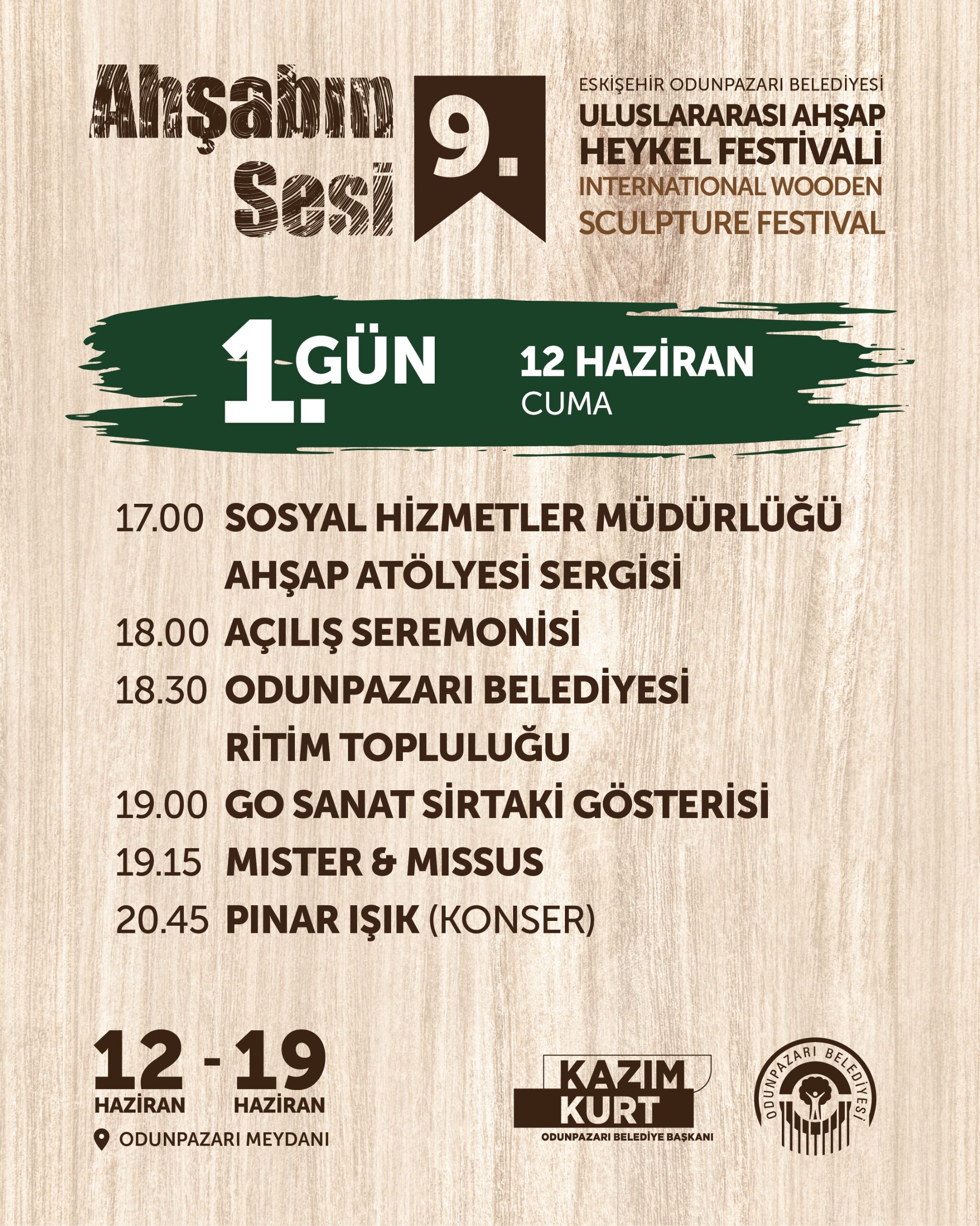 Ahşap Heykel Festivali Bugün Kapılarını Açıyor