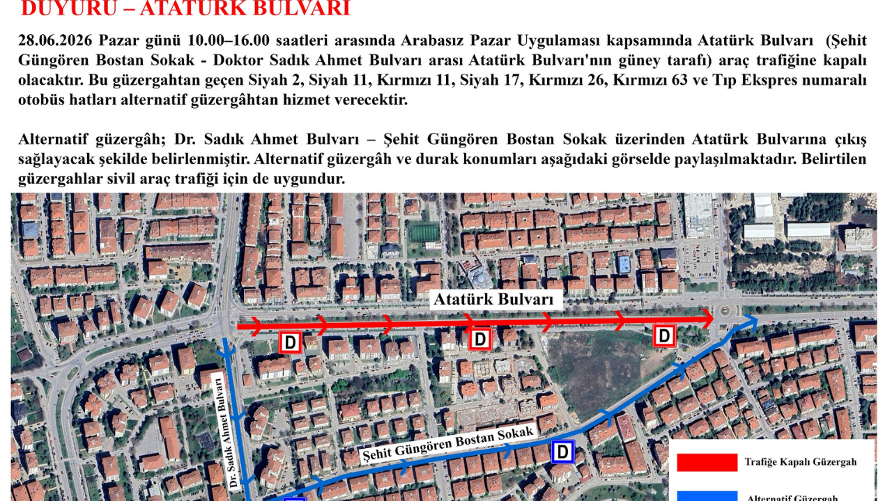 Atatürk Bulvarı'nda Arabasız Pazar Uygulaması (4)