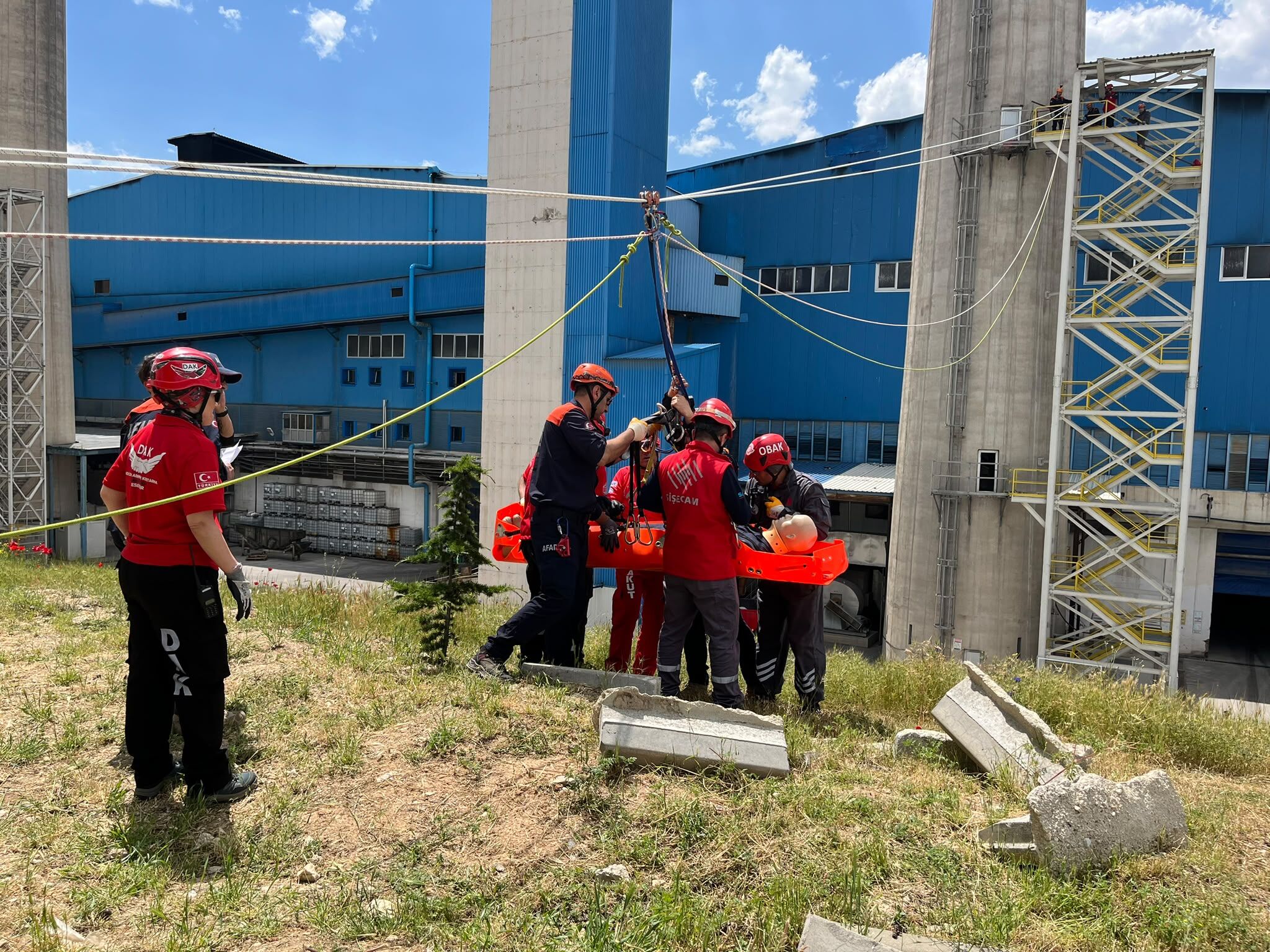 Osb’de Dev Tatbikat Yangın, Göçük Ve Kimyasal Sızıntı Senaryosu (11)
