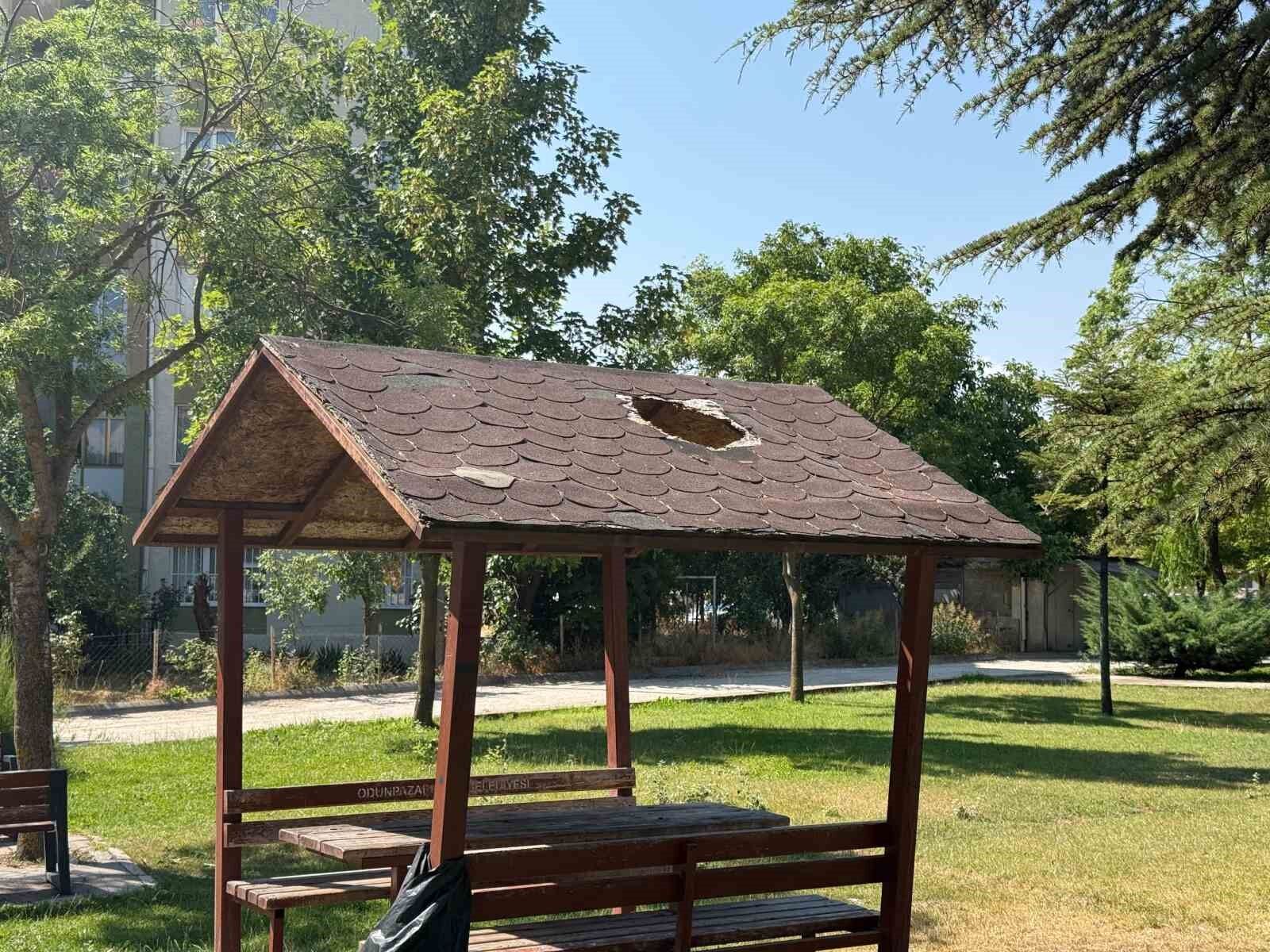Eskişehir'de Kamelyanın Çatısında Oluşan Delik Dikkat Çekti (1)