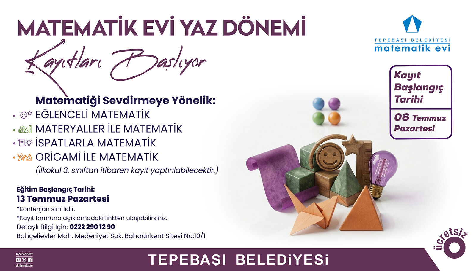 Matemati̇k Evi̇ Kayit Afi̇şi̇ 2026 Yaz 03.Jpg