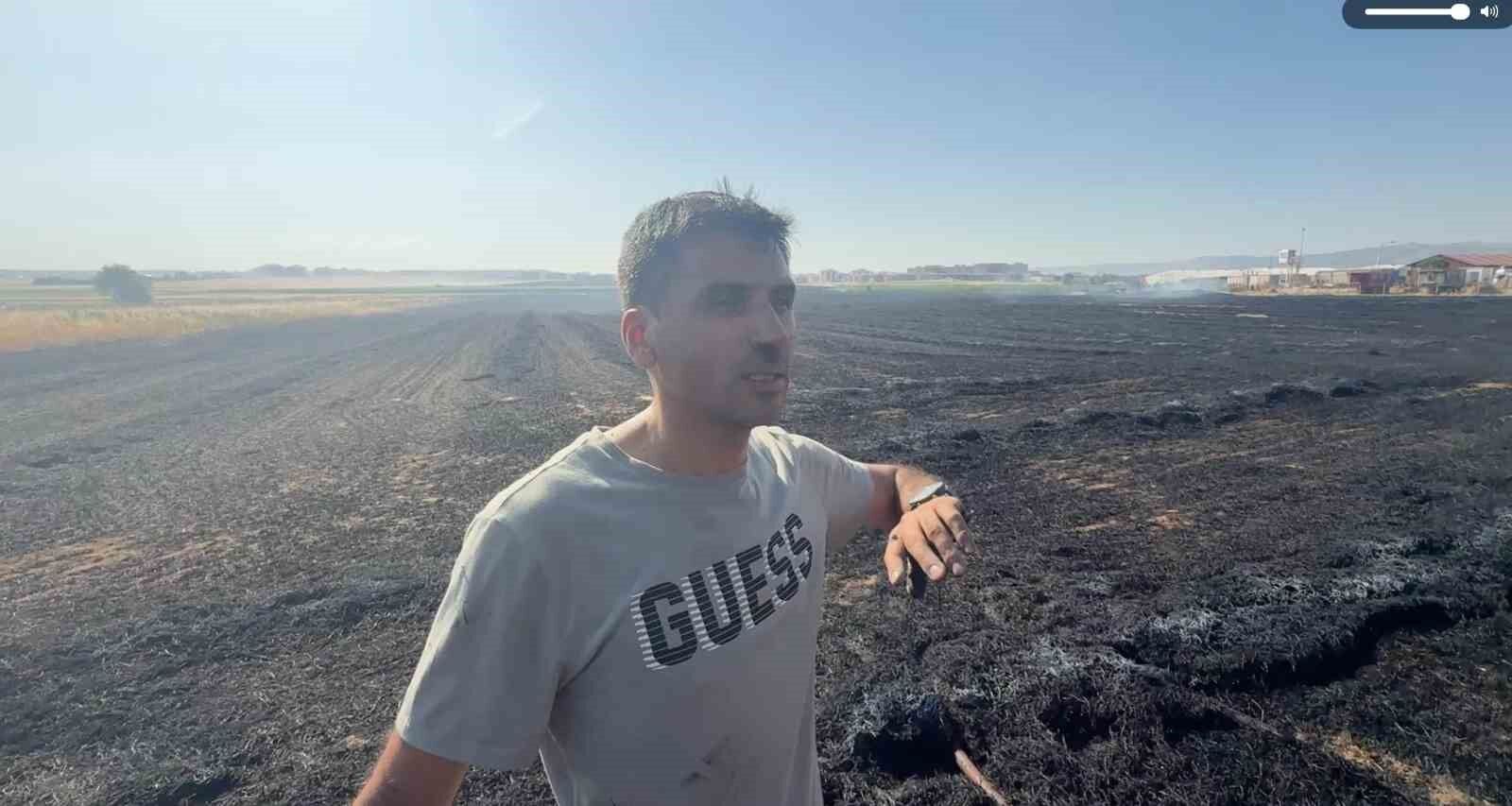 Sultandere'deki Anız Yangını Fabrikalara 200 Metre Kala Durduruldu (2)