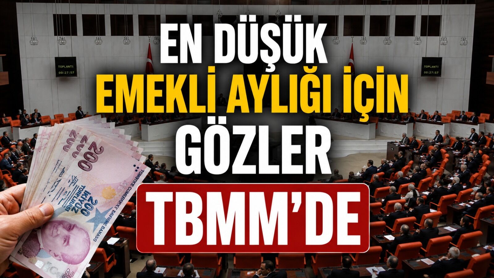 En düşük emekli aylığı için gözler TBMM'de