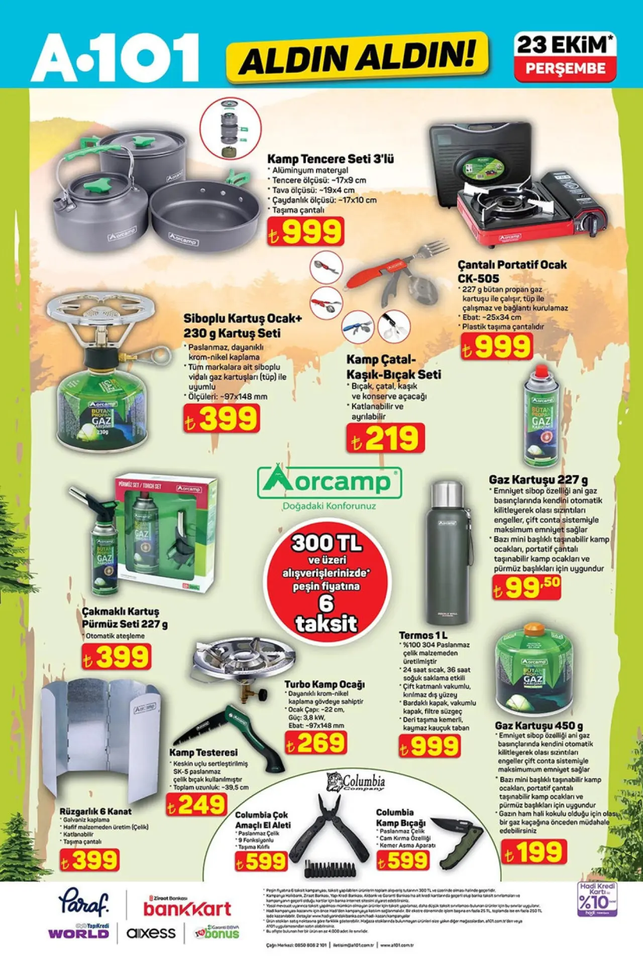 A101 23 Ekim 2025 Kataloğu Bu Hafta Mini Buzdolabı, Orcamp Kamp Ekipmanları Geliyor - Resim : 6
