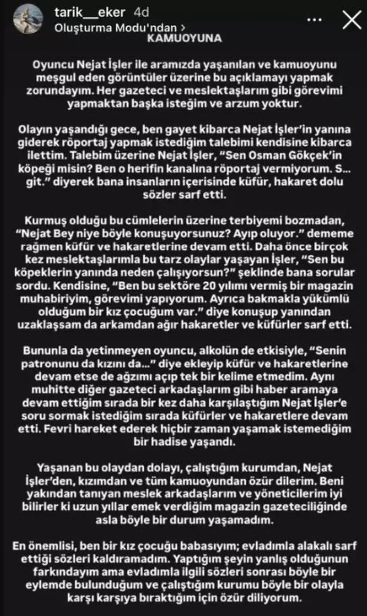 Nejat İşler'e kafa atan Gazeteci Tarık Eker'den açıklama var! Her şey o sözü söyleyince olmuş